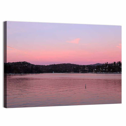 Lake Arrowhead Sunset Reflection Wall Art