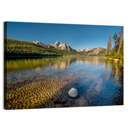Morning Light at Stanley Lake Wall Art