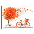 Autumn Bicycle Illustration Wall Art