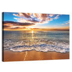 Golden Beach Sunrise Wall Art