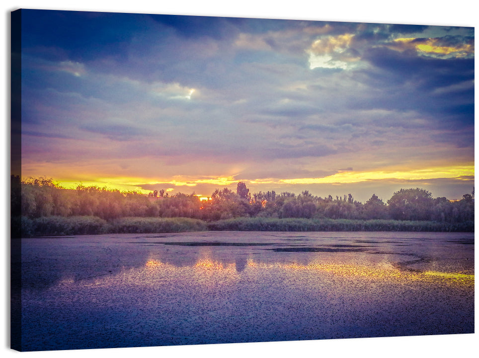 Danube Delta Golden Sunset Wall Art