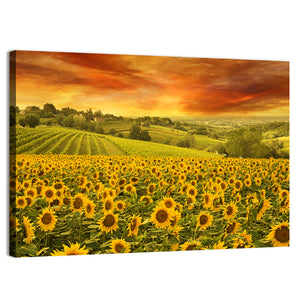 Sunflowers Fieldscape Wall Art