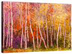 Vibrant Autumn Birch Grove Wall Art