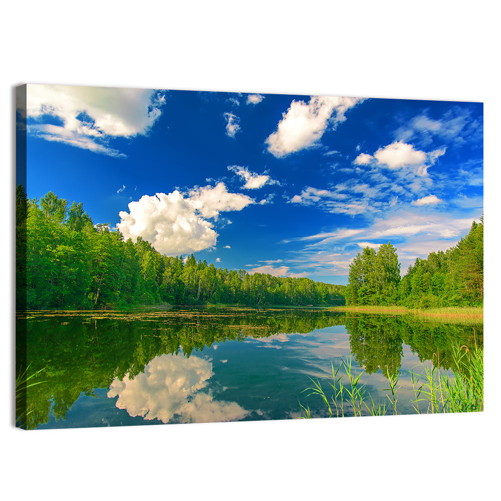 Kurtna Lake Reflection Wall Art, canvas print, landscape