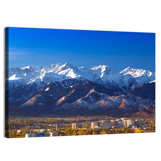 Almaty Snowy Mountains Wall Art