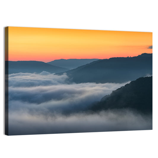 Foggy Mountains West Virginia Wall Art