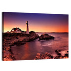 Portland Head Light at Dusk Wall Art