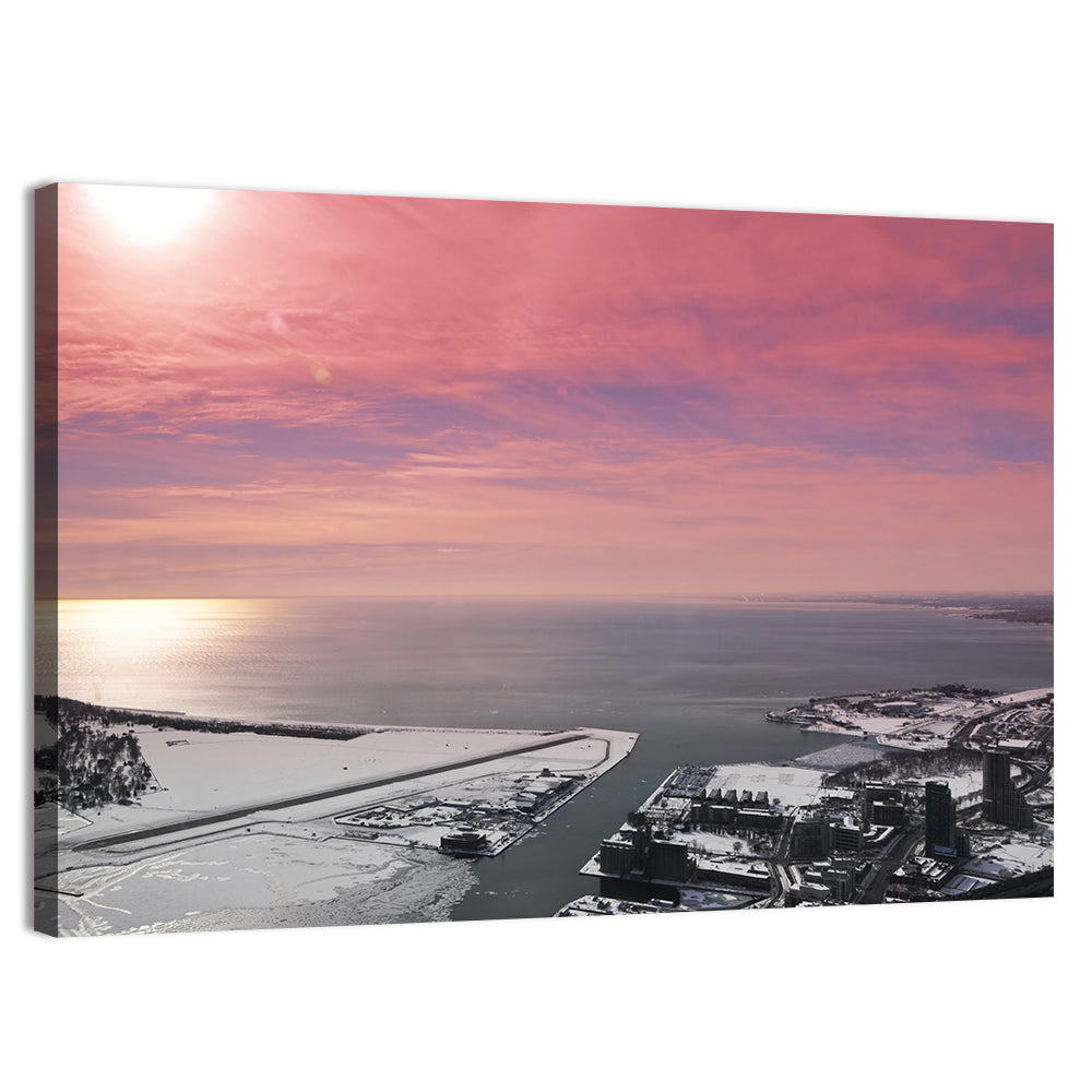 Lake Ontario Winter Skyline Wall Art