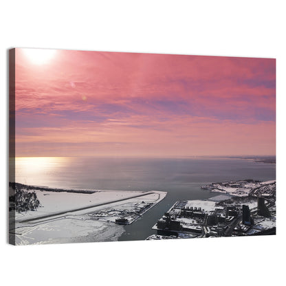 Lake Ontario Winter Skyline Wall Art