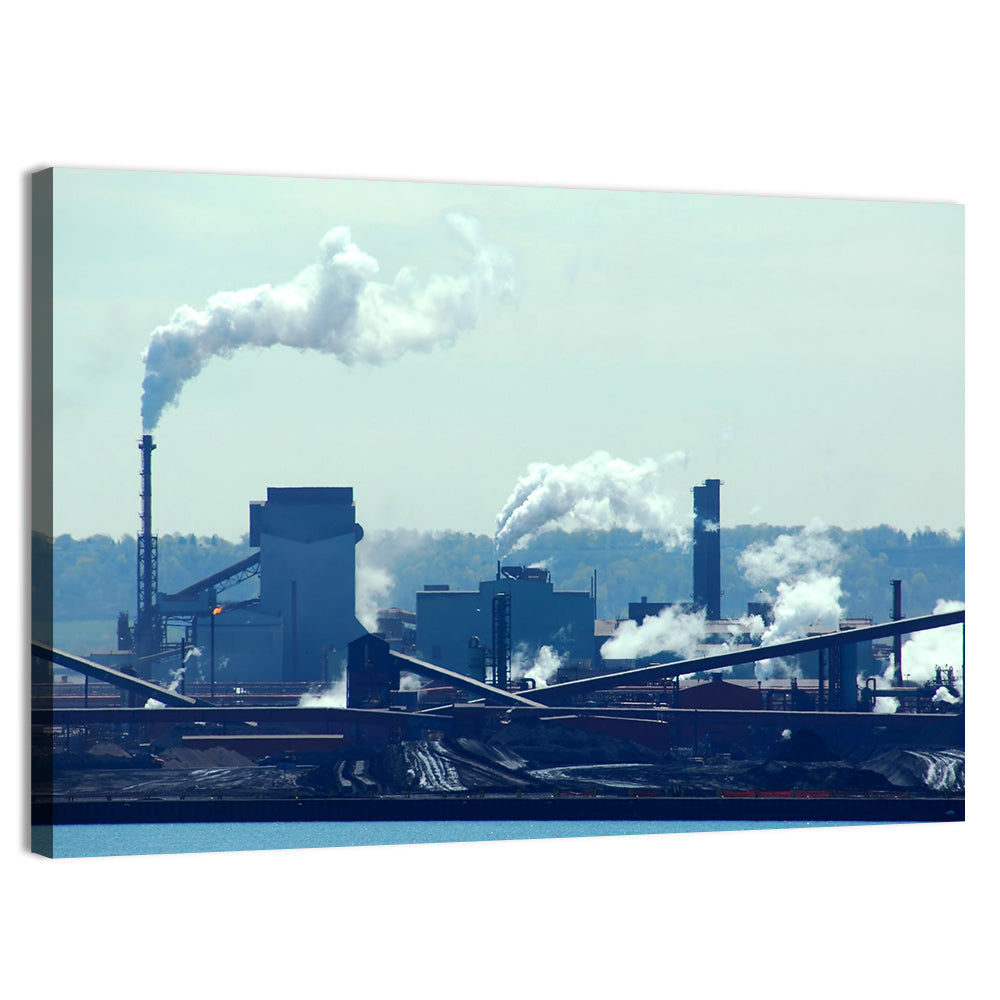 Industrial Pollution Concept Wall Art, canvas print, landscape