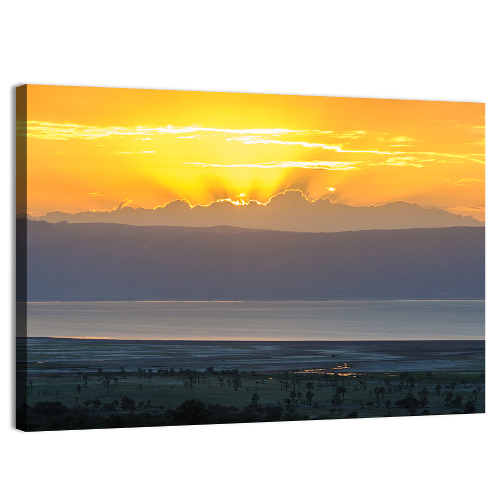 Lake Eyasi Golden Sunset Wall Art