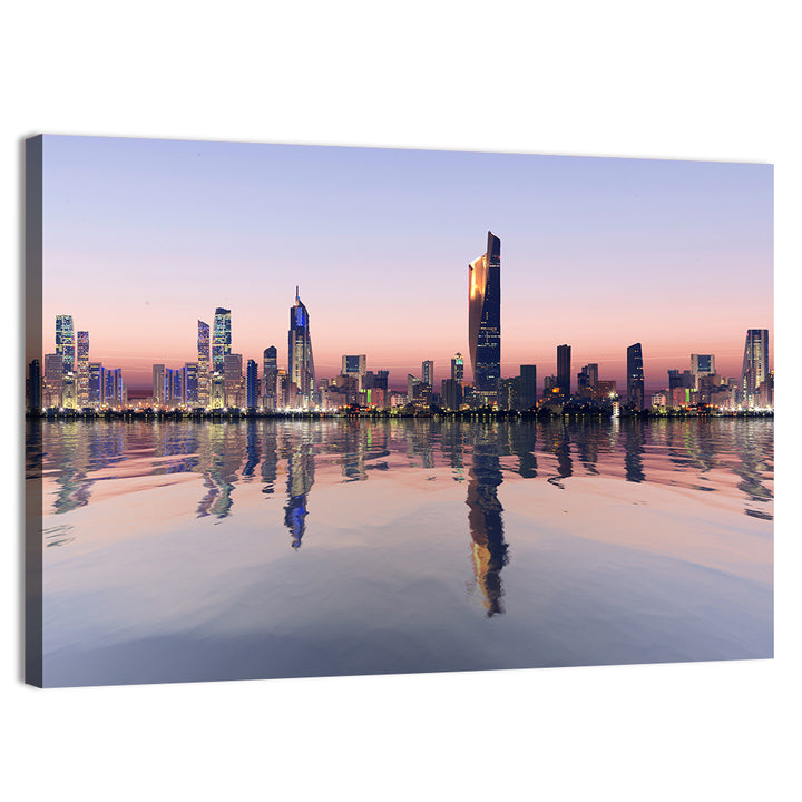 Al Hamra Tower Twilight Skyline Wall Art