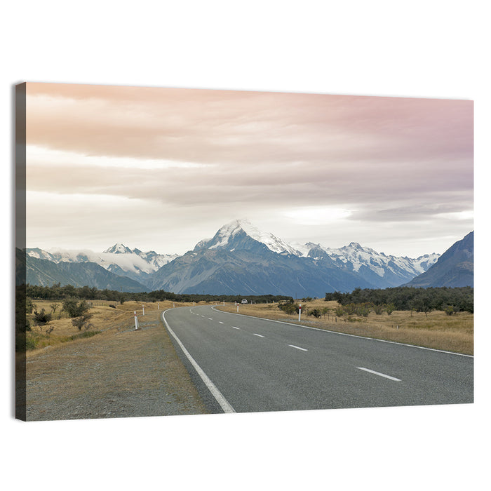 Road to Mount Cook Wall Art as a canvas print