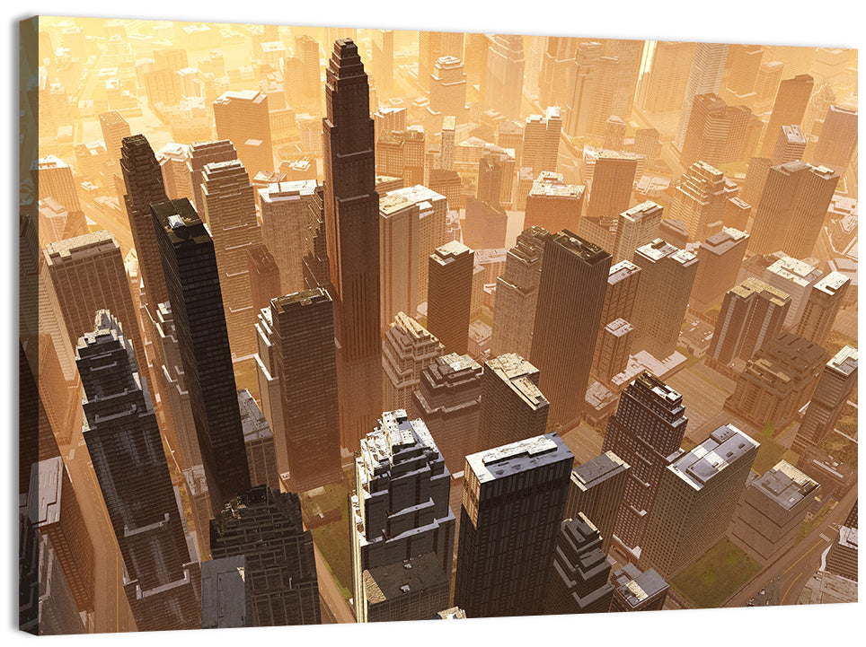 Arizona Skyscrapers at Golden Hour Wall Art