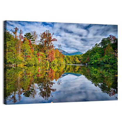 Lake Jocassee Autumn Reflection Wall Art