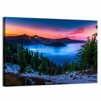 Crater Lake at Dusk Wall Art