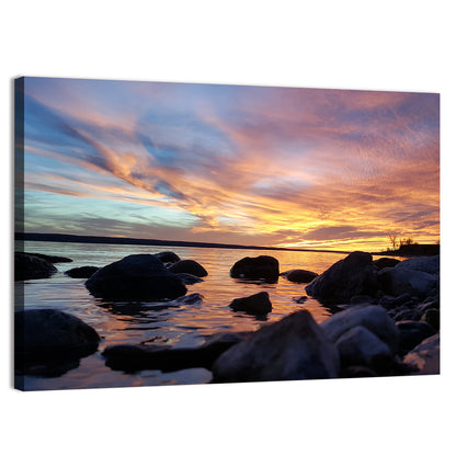 Lake Sakakawea Sunset Wall Art