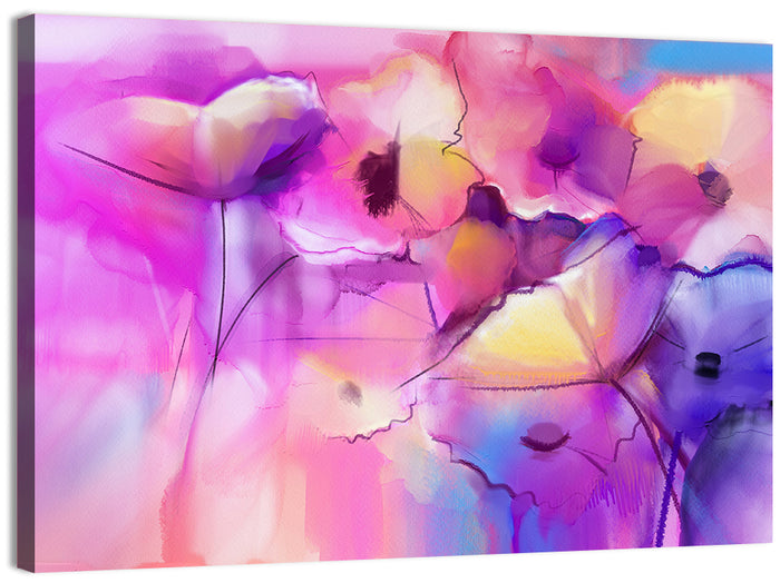 Abstract Tulip Garden Wall Art as a canvas print