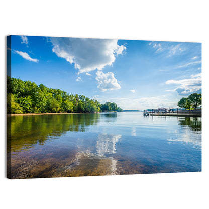 Lake Norman Dockside Reflection Wall Art