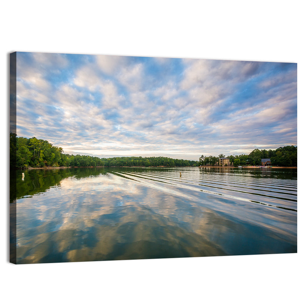Cloudy Lake Norman Landscape Wall Art