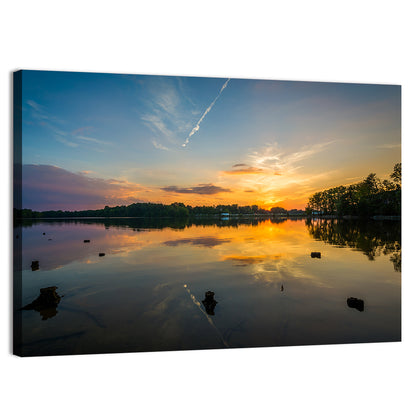 Lake Norman Sunset Reflection Wall Art
