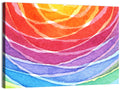 Radiant Rainbow Watercolor Arcs Wall Art