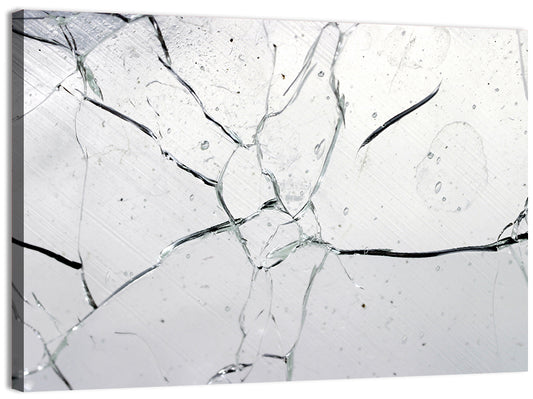 Fractured Glass Macro Study Wall Art