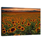 Colorado Sunflower Field at Sunset Wall Art