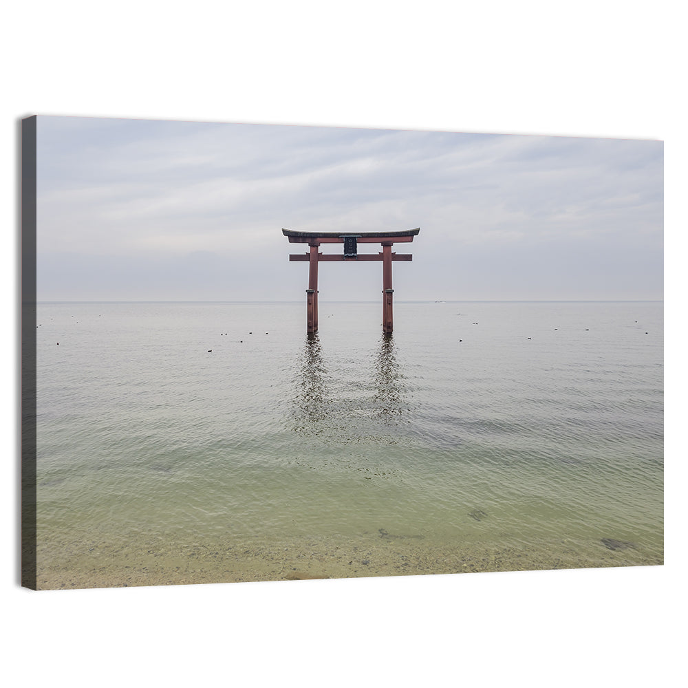 Shirahige Torii Gate, Lake Biwa Wall Art