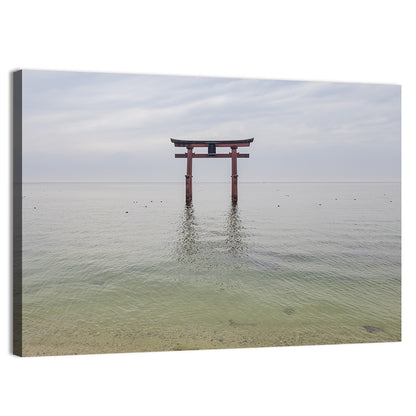 Shirahige Torii Gate, Lake Biwa Wall Art