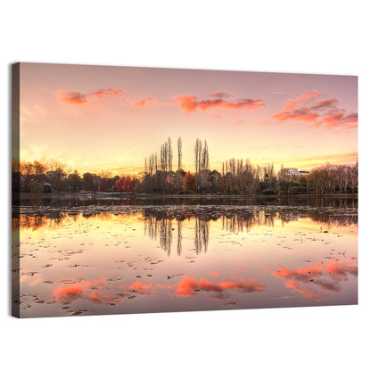 Lake Burley Griffin Sunset Reflection Wall Art