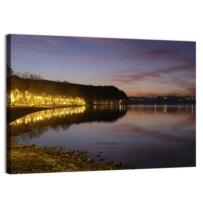 Bracciano Lake Twilight Wall Art