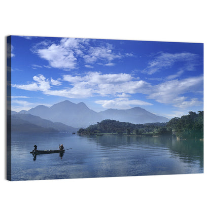 Sun Moon Lake Morning Mist Wall Art