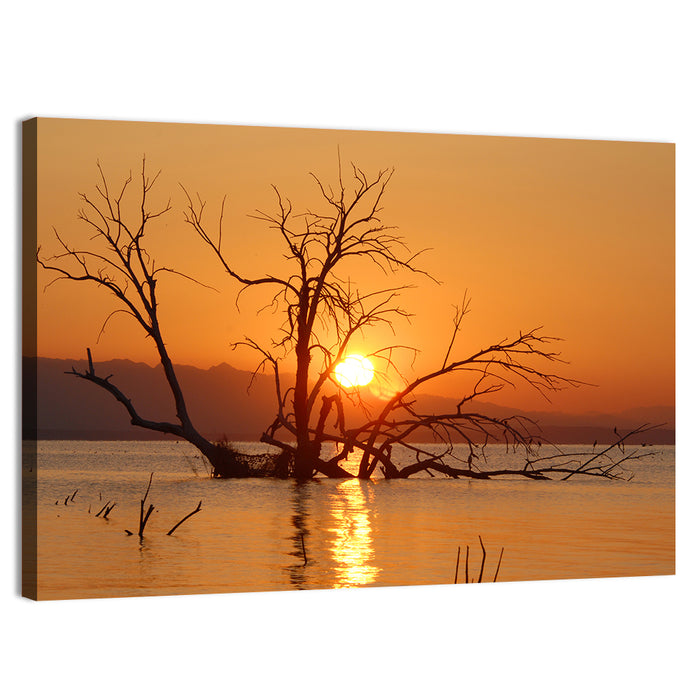 Salton Sea Sunrise Wall Art as a canvas print