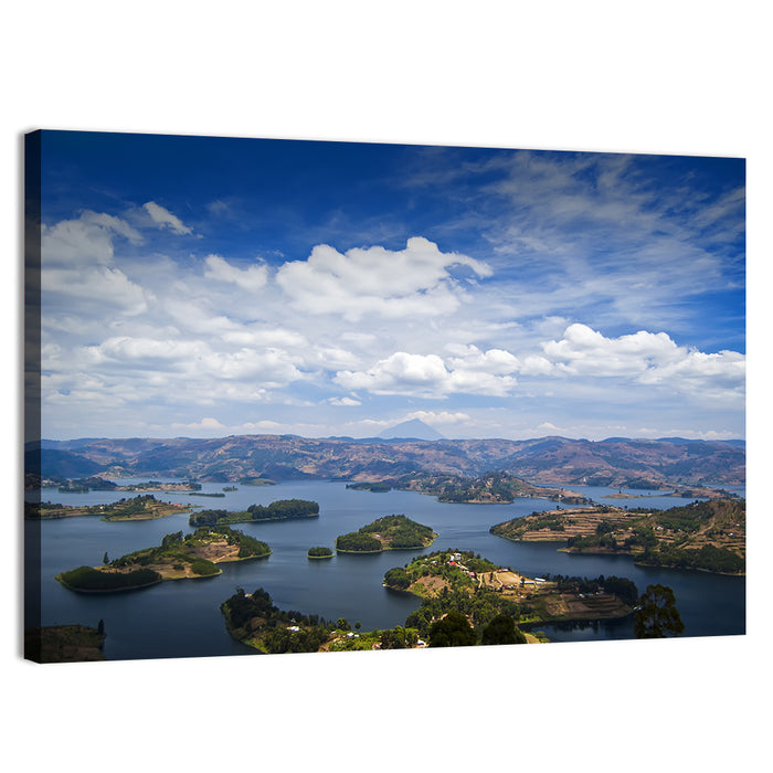 Lake Bunyonyi Wall Art as a canvas print