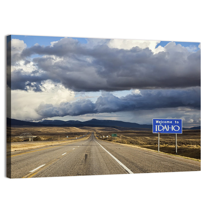 I-15 Idaho Highway Wall Art as a canvas print