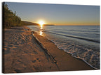 Lake Superior Driftwood Beach Sunset Wall Art