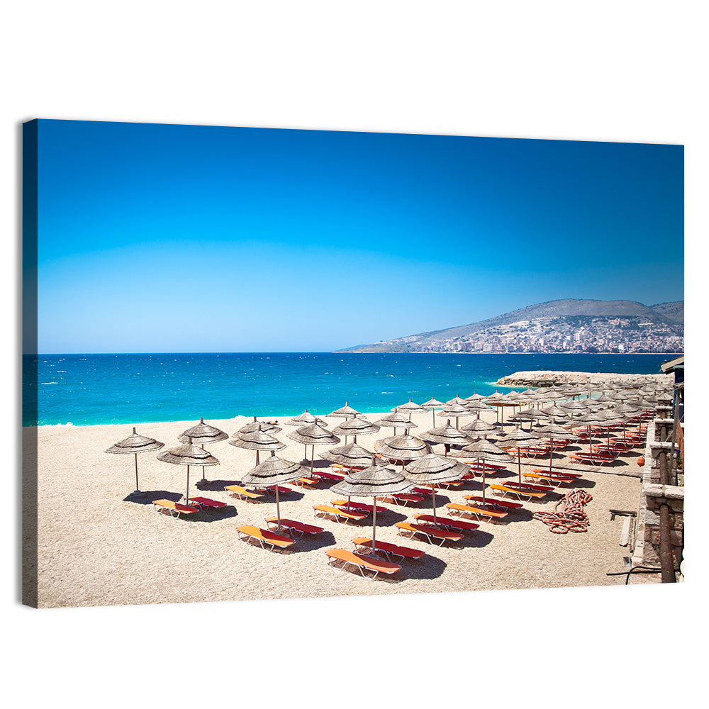 Mango Beach Umbrellas Wall Art