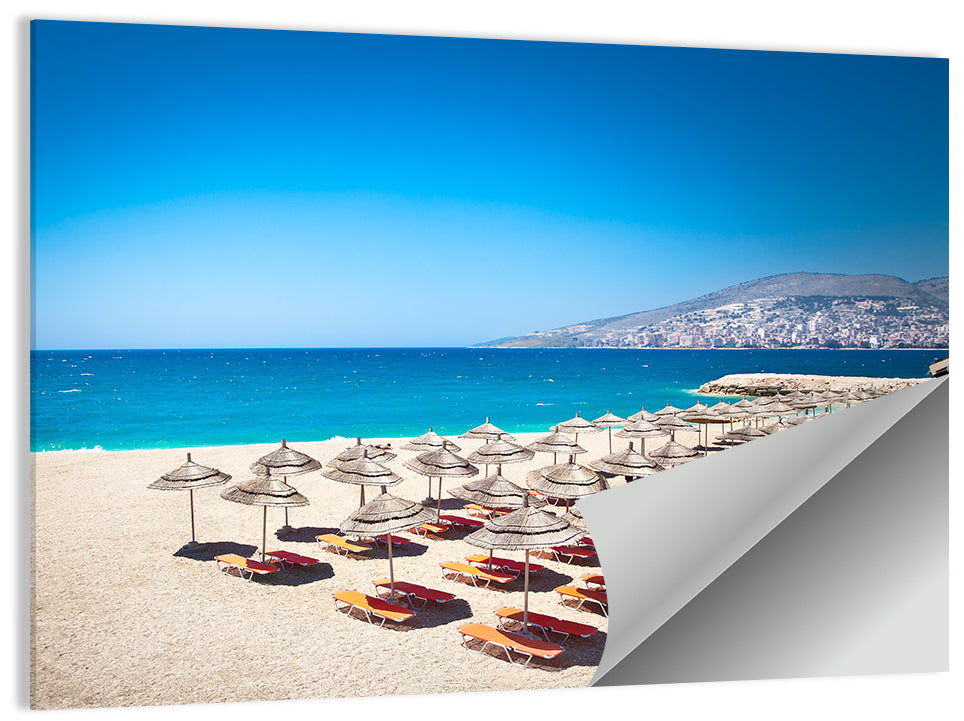 Mango Beach Umbrellas Wall Art