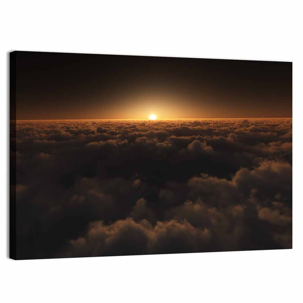 Sunset Over Cloud Sea Wall Art