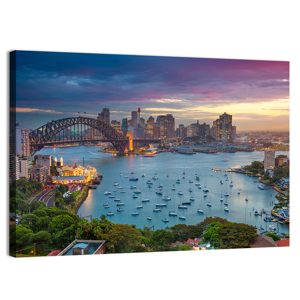 Sydney Harbour Sunset Wall Art