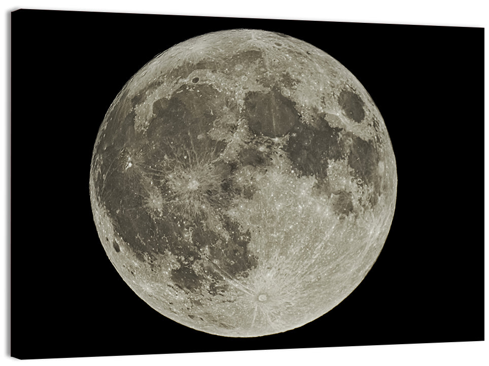 Full Moon with Tycho Rays Wall Art