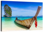 Krabi Longtail Boat Seascape Wall Art