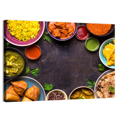 Indian Feast Flat-lay Wall Art