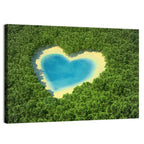 Heart-shaped Pond Aerial View Wall Art