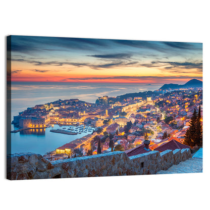 Old Town Dubrovnik at Dusk Wall Art