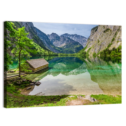 Obersee Boathouse Reflection Wall Art