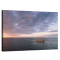 Sunlit Tall Ship at Sea Wall Art