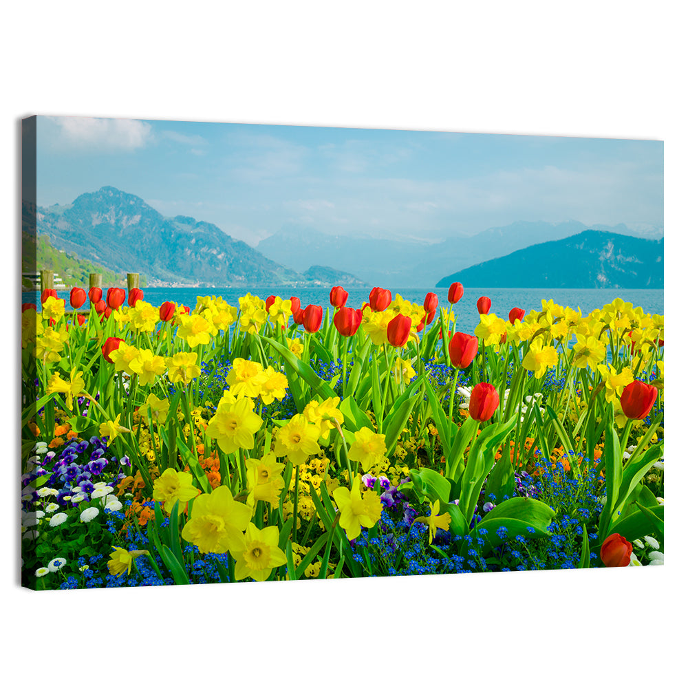 Lake Lucerne Daffodils Wall Art