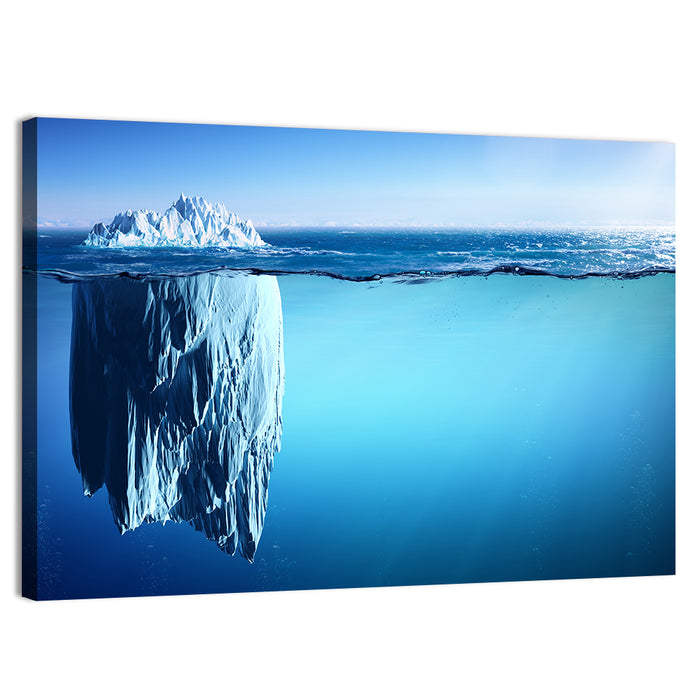 Floating Iceberg Wall Art as a canvas print